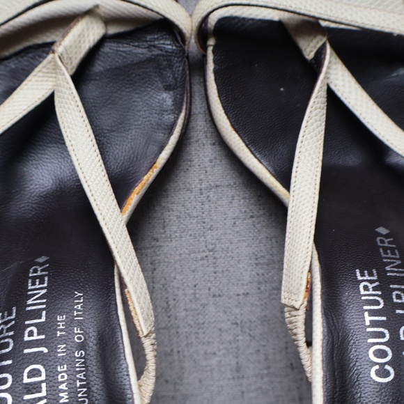 Donald J Pliner Couture Couture Strappy Heels Womens 7M Beige Vintage Y2K - Picture 7 of 9